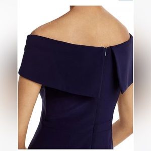 Aqua Formal Gown Off the Shoulder Dress bridesmaid wedding navy blue brand new